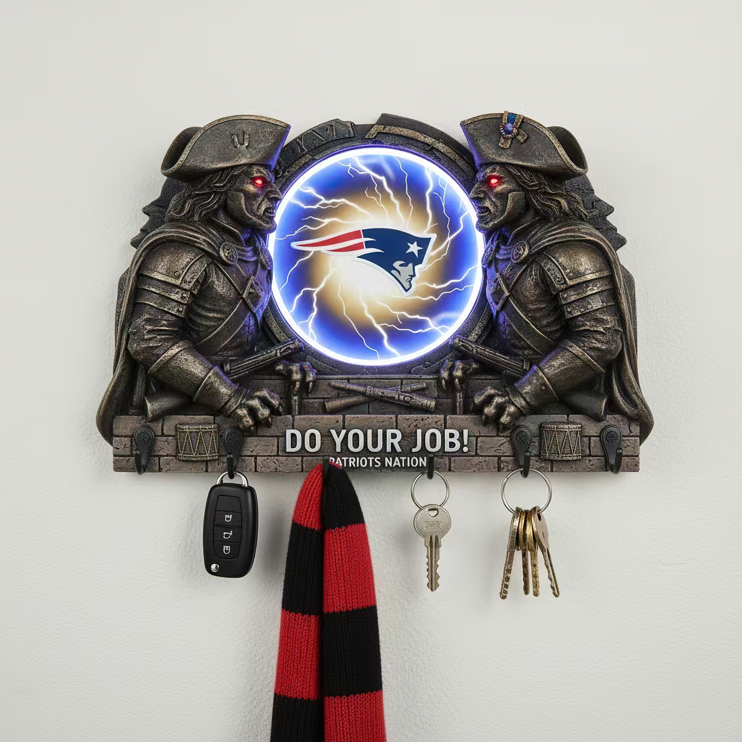 Premium NFL NE Spirit Guardian Wall Key Holder V1 NMD TTV