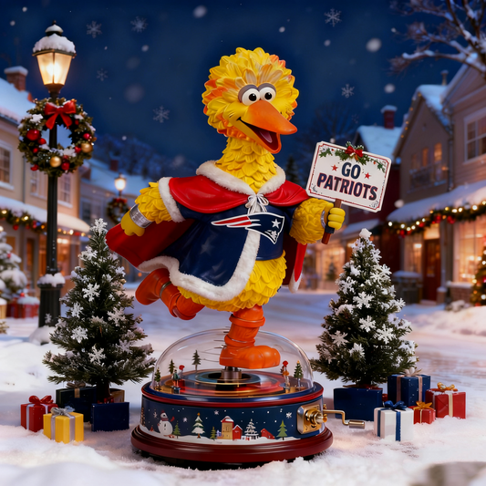 Premium NFL NE x Big Bird Christmas Arcylic Plaque V1 NMD TTV
