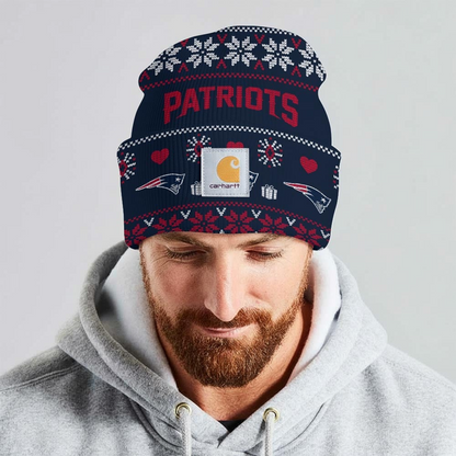 Premium NFL NE x CH Chrismas Workwear Beanie V1 NMD TTV