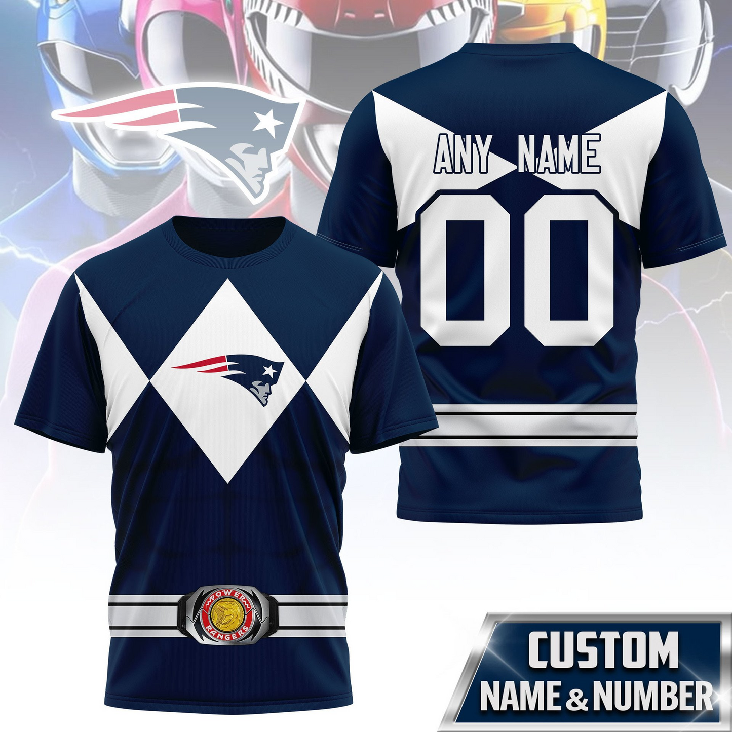 Premium NFL NE x PWR T-shirt V1 NMD TTV