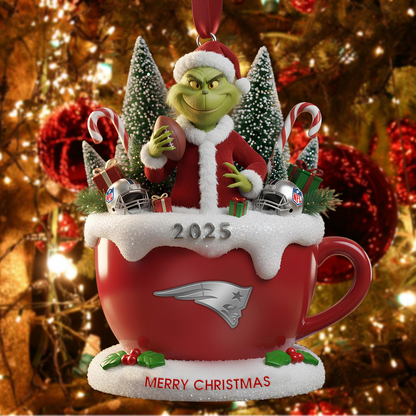 Premium NFL NE x The Grinch Christmas Ornament V2 NMD TTV