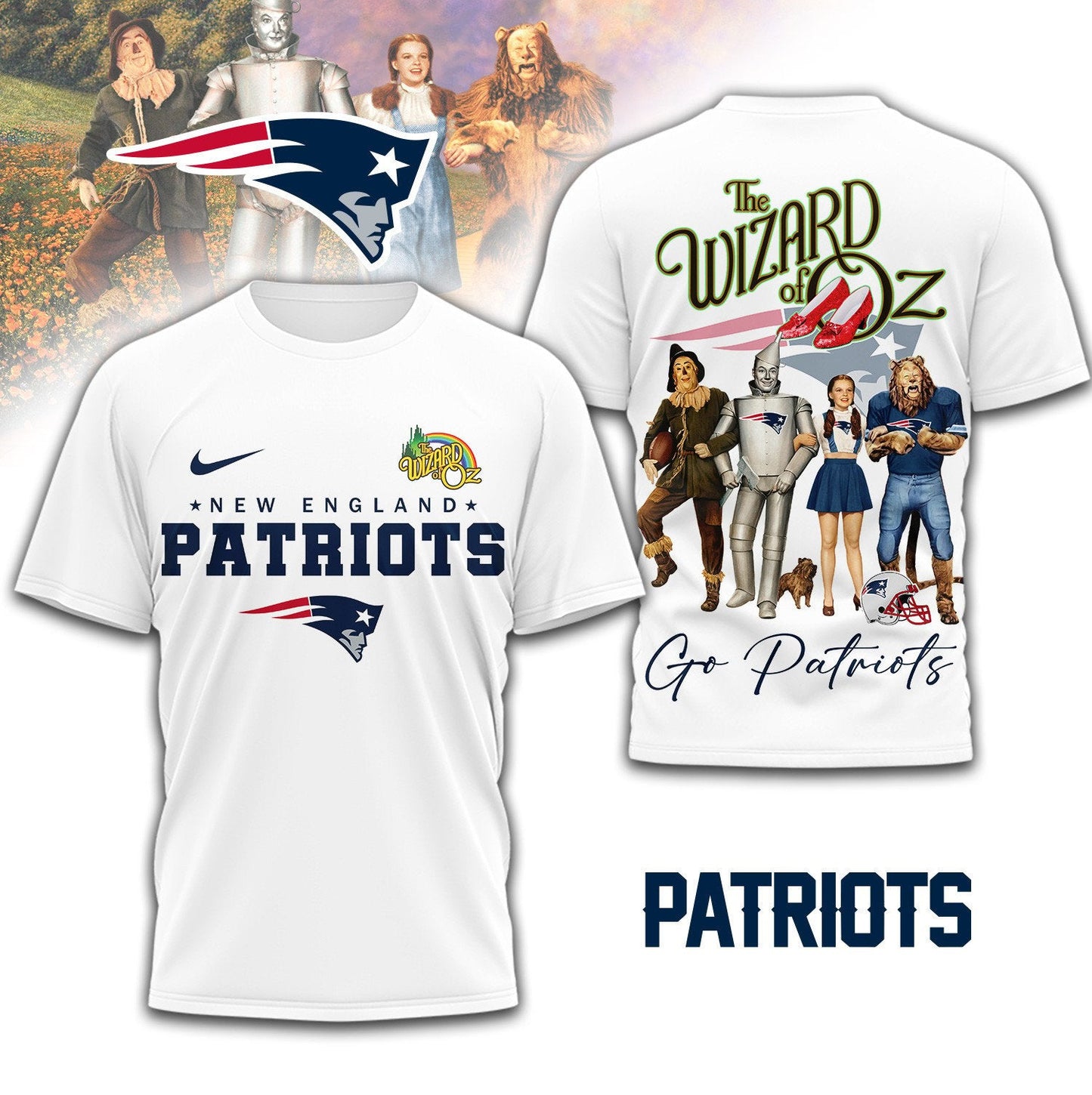 Premium NFL NE x The Wizard Of Oz T-shirt V1 NMD NHM