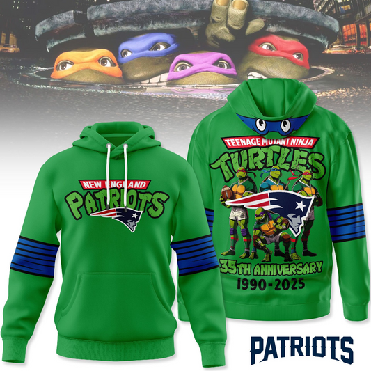 Premium NFL NE x TMNT 35th Anniversary Hoodie V1 NMD TTV