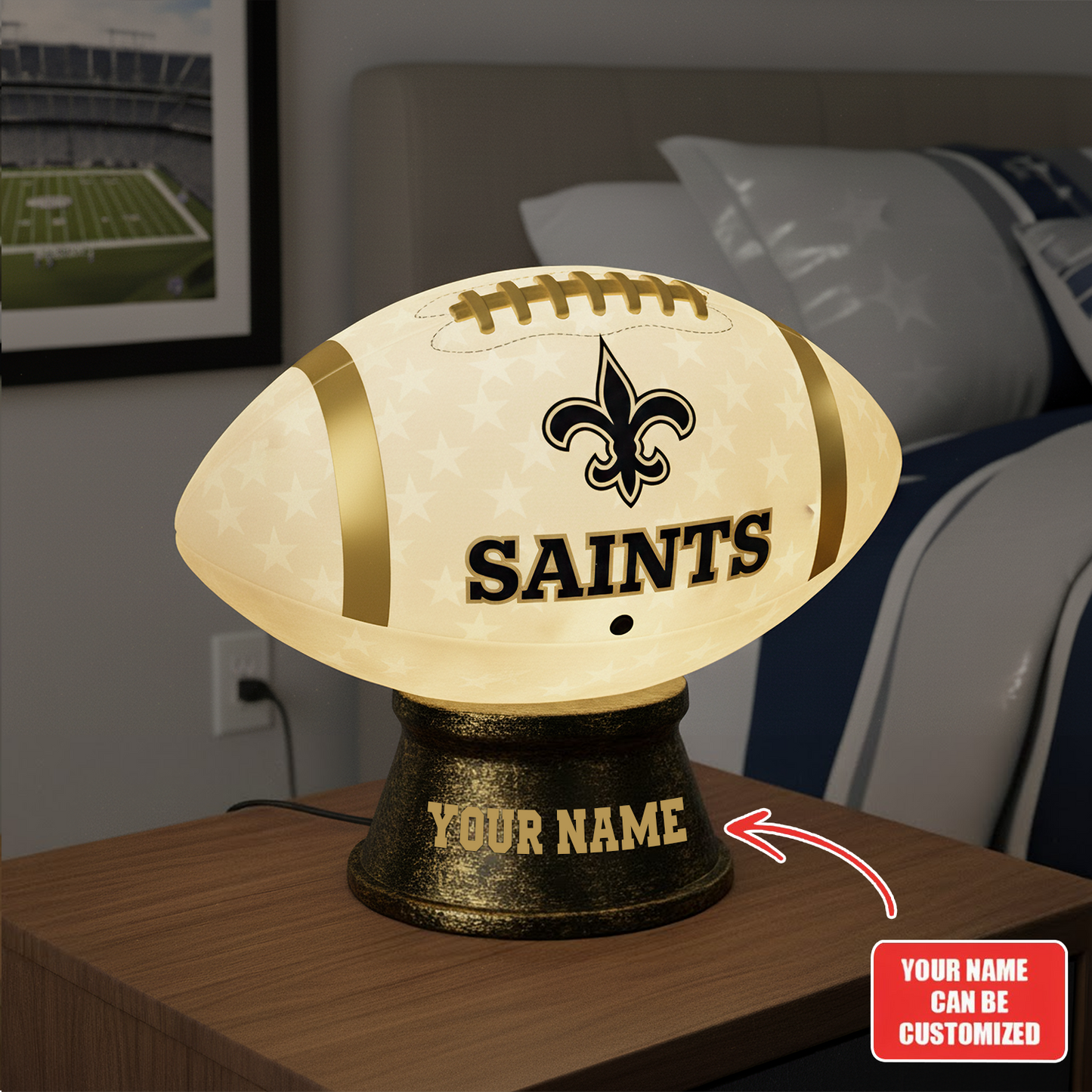 Premium NFL NO Football Night Light Custom Name V2 NMD TTV