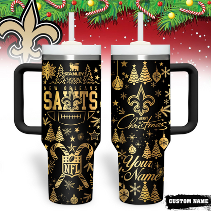 Premium NFL NO Holiday Gold Tumbler V1 NMD TTV