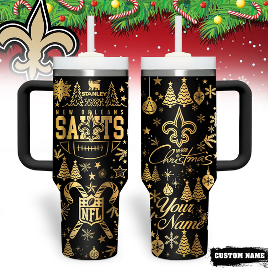 Premium NFL NO Holiday Gold Tumbler V1 NMD TTV