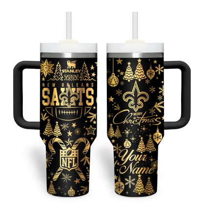 Premium NFL NO Holiday Gold Tumbler V1 NMD TTV