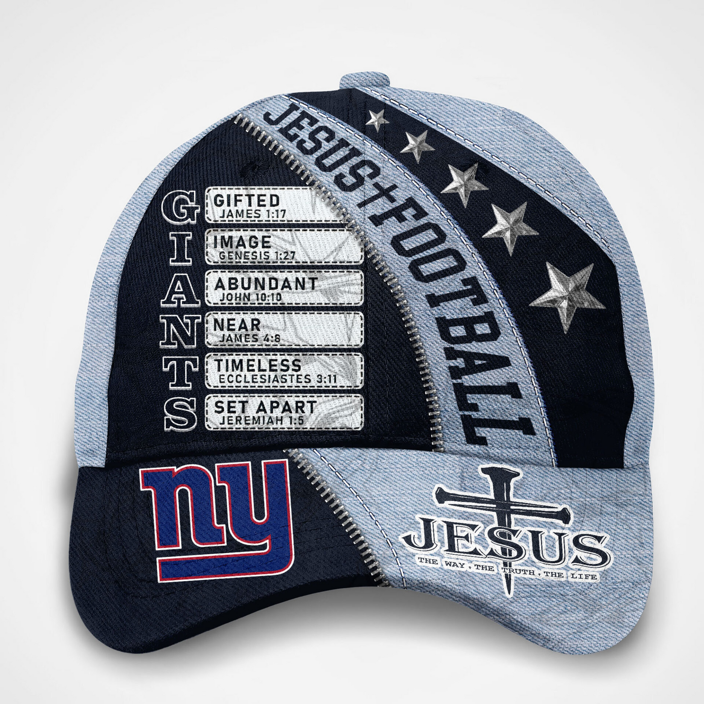 Premium NFL NYG  Jesus Football Classic Cap V1 NMD TTV
