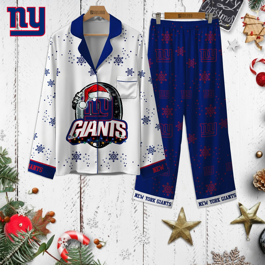 Premium NFL NYG Christmas Pajamas V1 NMD TTV