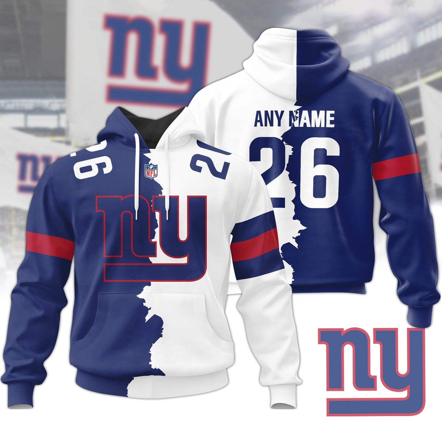 Premium NFL NYG Home Mix Away Hoodie V1 NMD NHM
