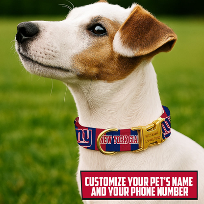 Premium NFL NYG Pet Collar V1 NMD TTV