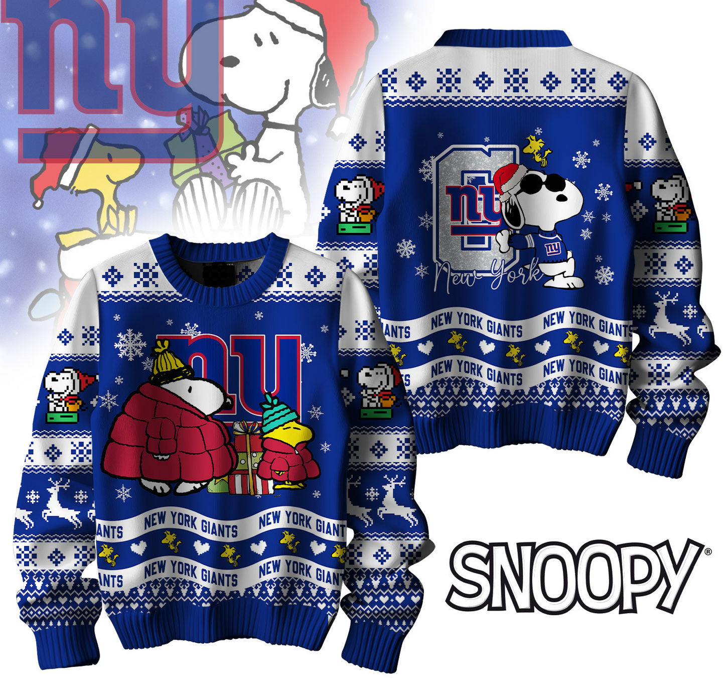 Premium NFL NYG x SNP Ugly Sweater V1 NMD TTV