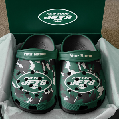 Premium NFL NYJ Camo CLogs V1 NMD TTV