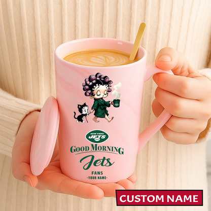 Premium NFL NYJ Ceramic Women Coffee Mug V1 NMD TTV