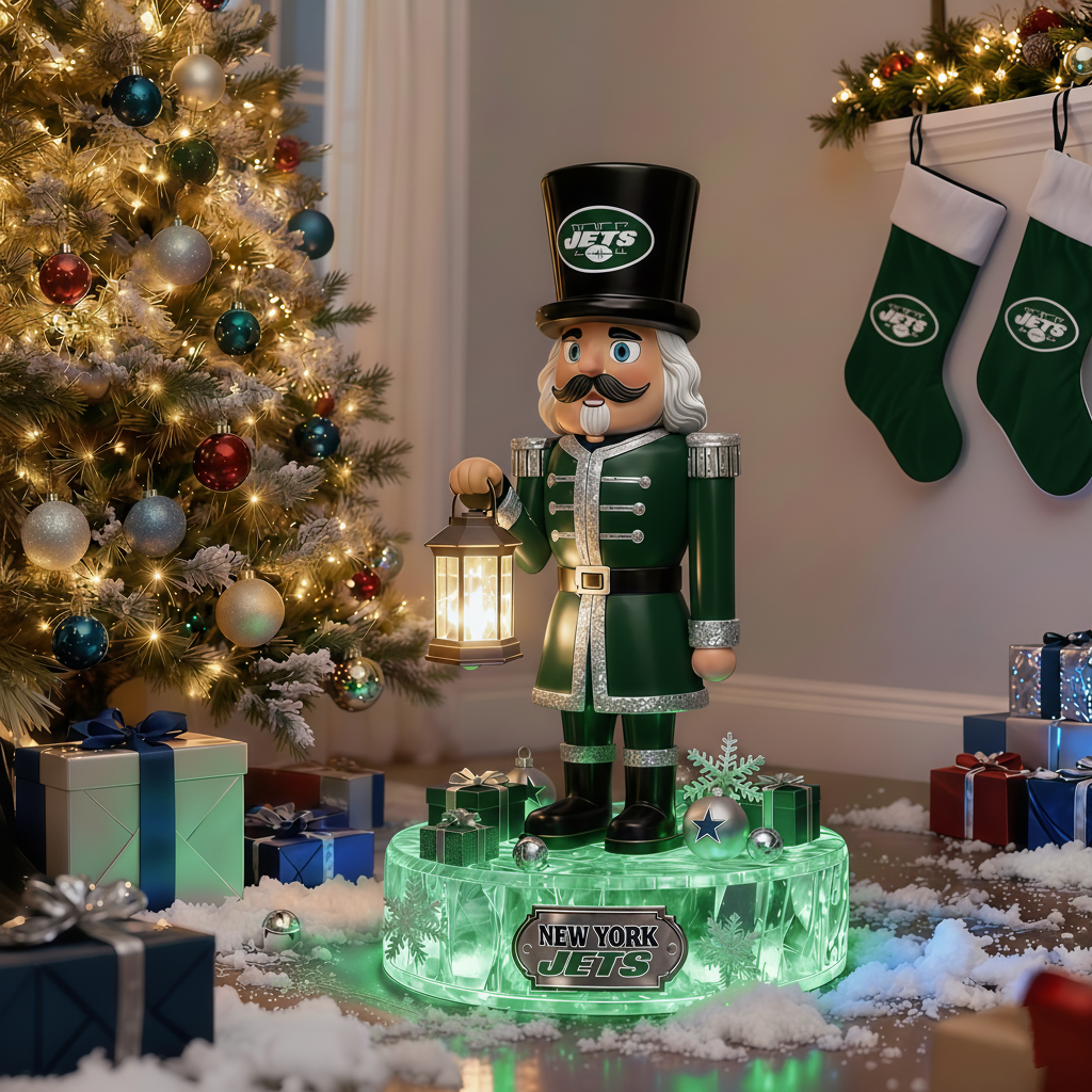 Premium NFL NYJ LED Nutcracker Holiday Decor V1 NMD 261125 TTV
