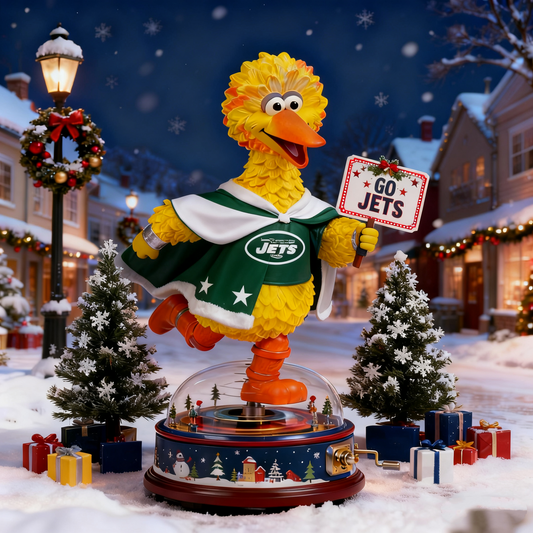 Premium NFL NYJ x Big Bird Christmas Arcylic Plaque V1 NMD TTV
