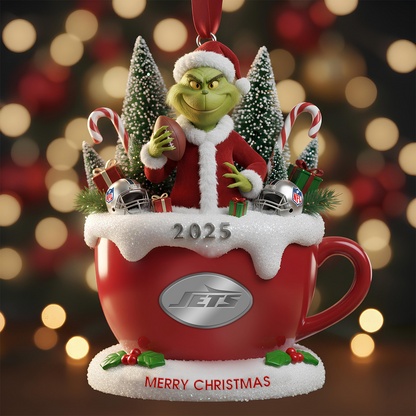 Premium NFL NYJ x The Grinch Christmas Ornament V2 NMD TTV