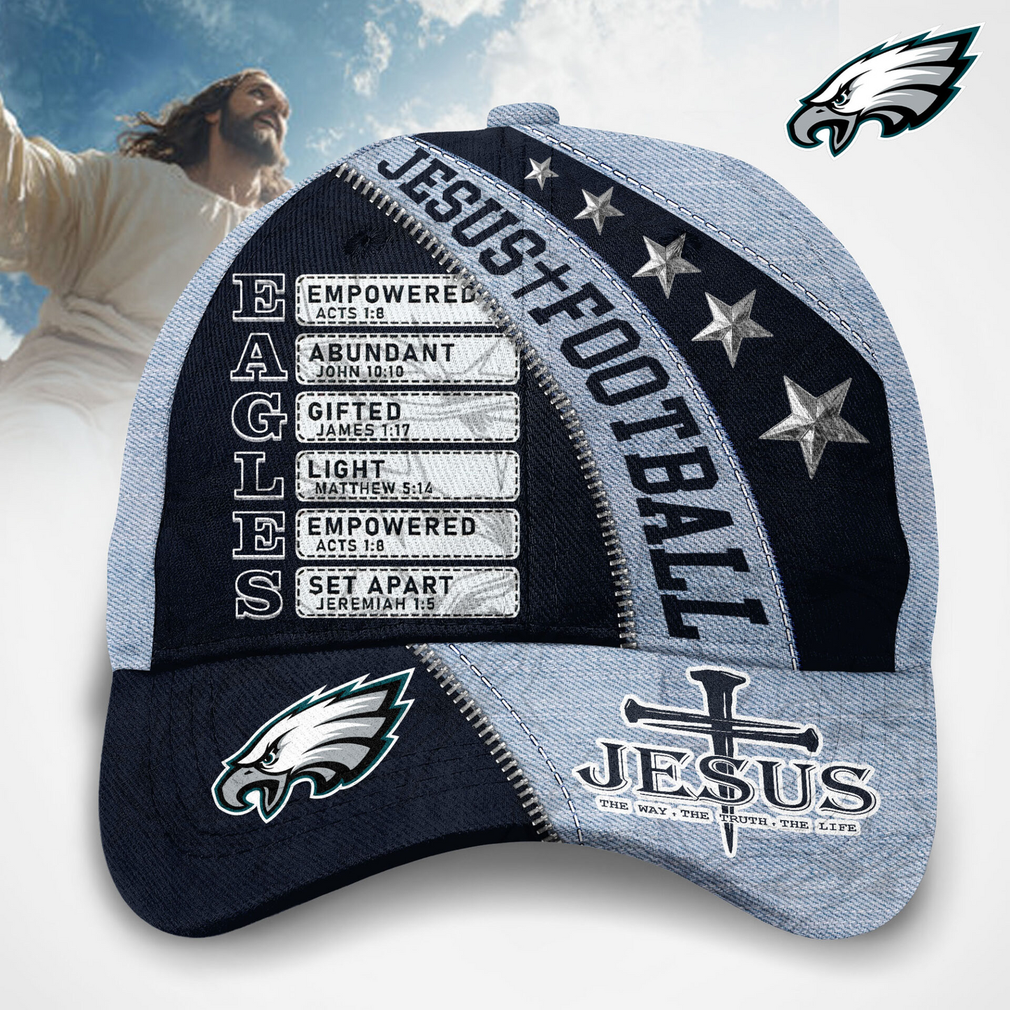 Premium NFL PHI  Jesus Football Classic Cap V1 NMD TTV