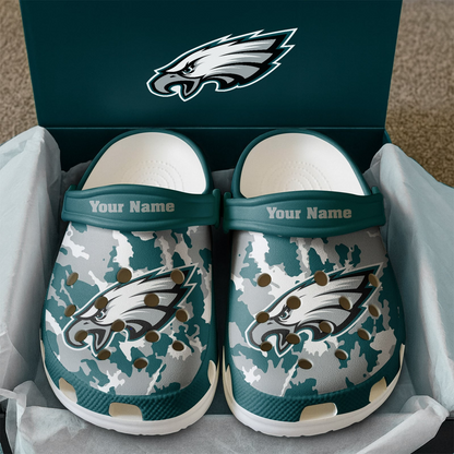 Premium NFL PHI Camo CLogs V1 NMD TTV