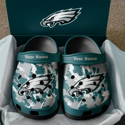 Premium NFL PHI Camo CLogs V1 NMD TTV