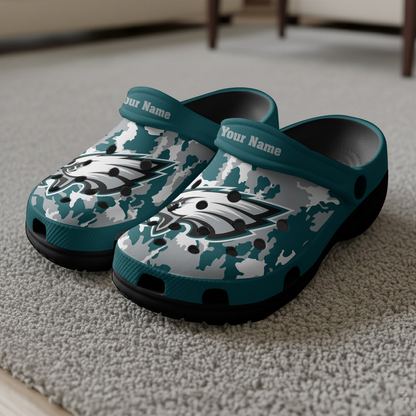 Premium NFL PHI Camo CLogs V1 NMD TTV