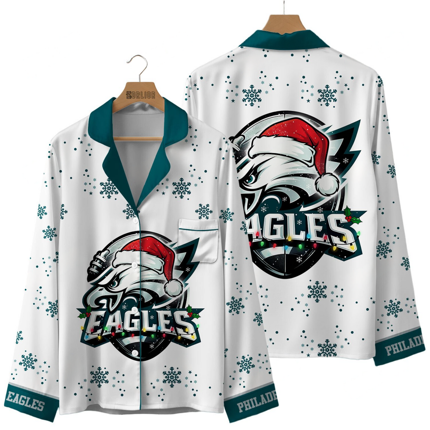 Premium NFL PHI Christmas Pajamas V1 NMD TTV