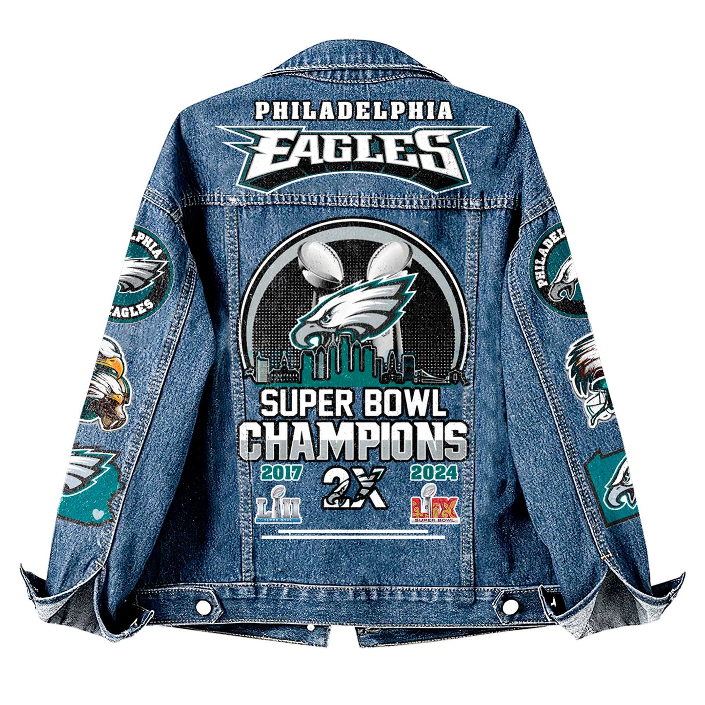 Premium NFL PHI Denim Jacket V1 NMD NHM