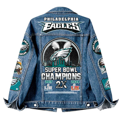 Premium NFL PHI Denim Jacket V1 NMD NHM