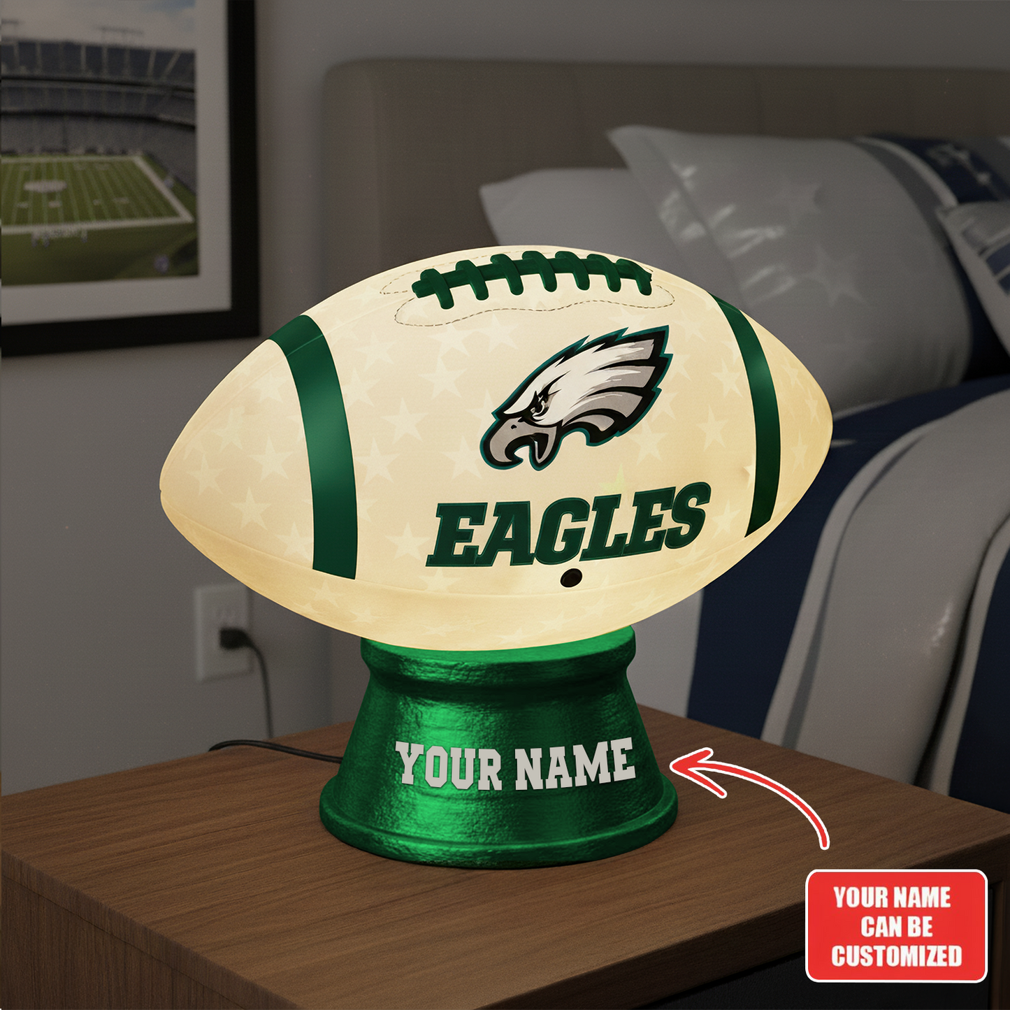 Premium NFL PHI Football Night Light Custom Name V2 NMD TTV