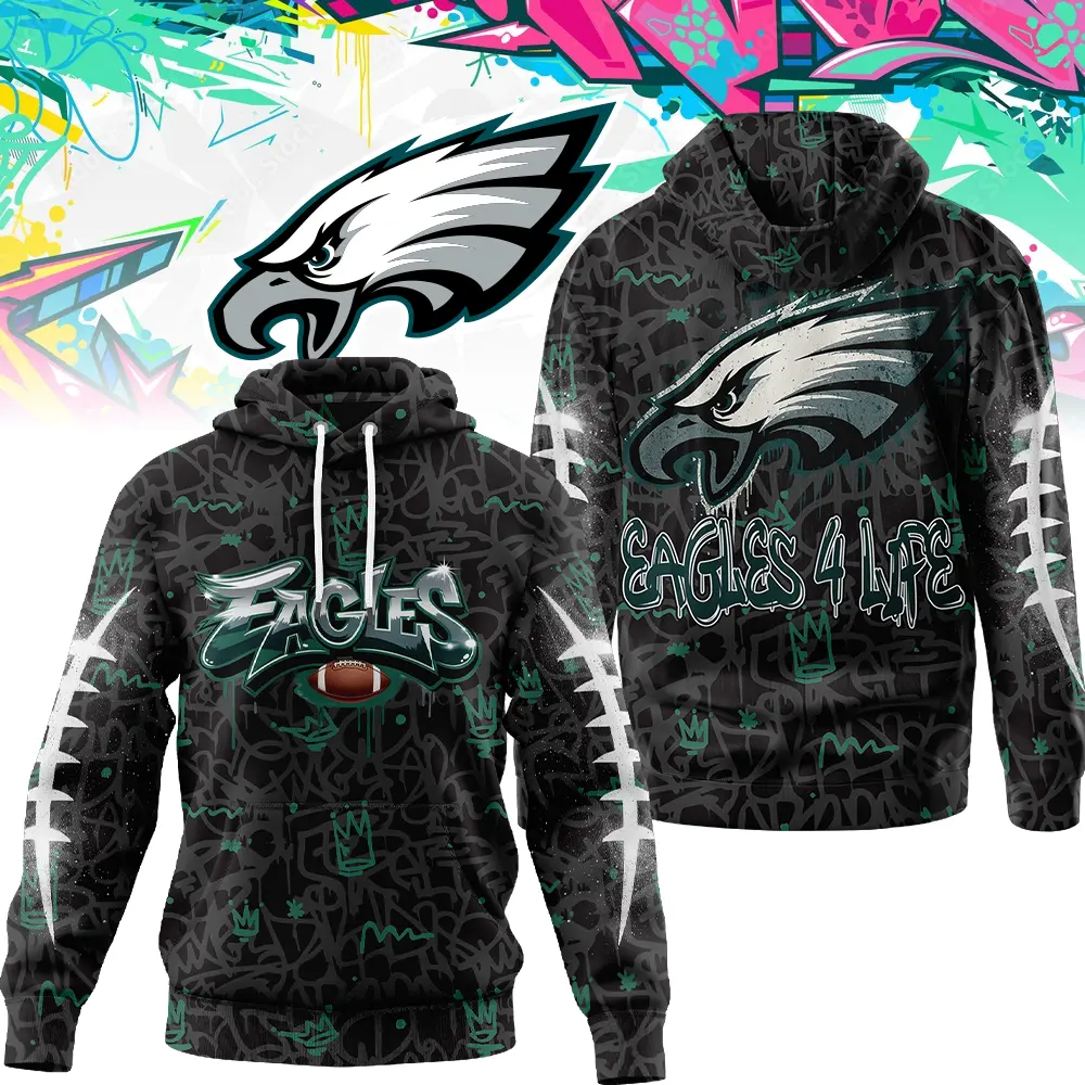 Premium NFL PHI Special Graffiti Hoodie V2 NMD  TTV