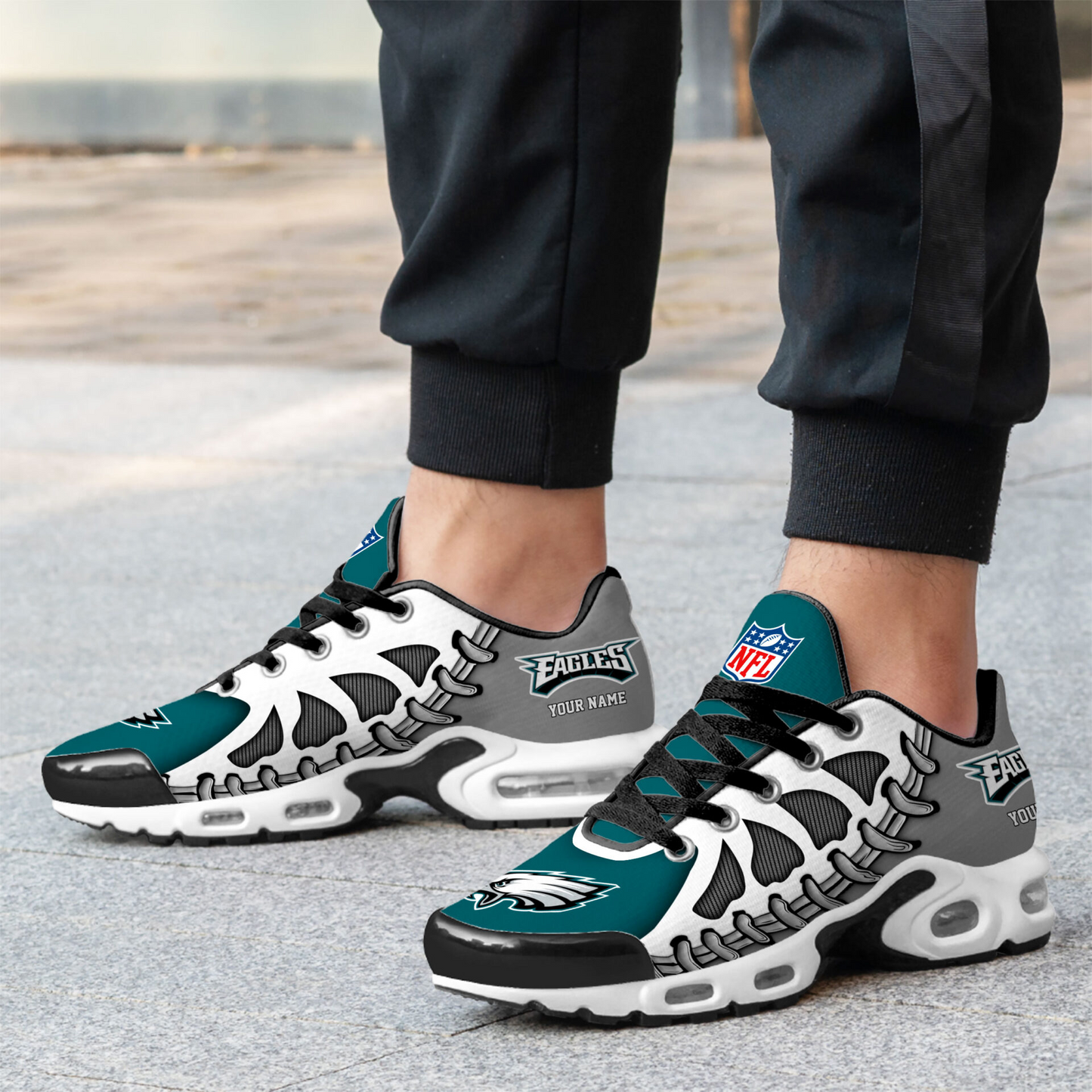 Premium NFL PHI Spine Rush Air Max Sneaker V4 NMD  TTV