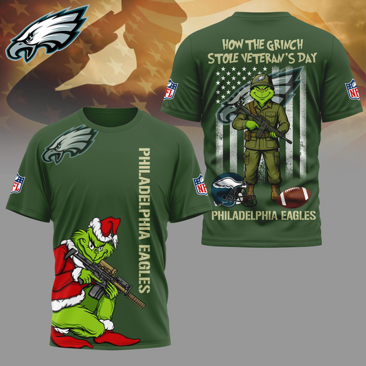 Premium NFL PHI The Grinch Salute Veterans Shirt V1 NMD 311025 TTV