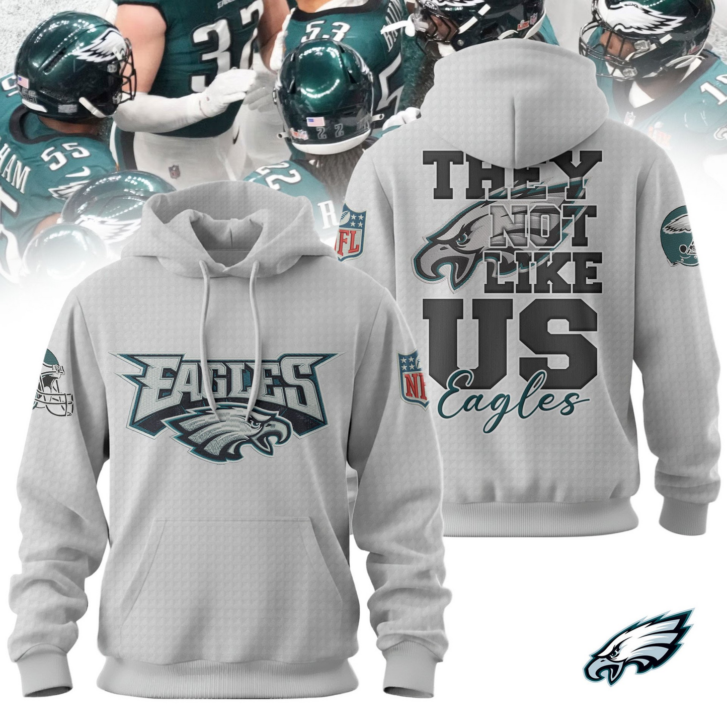 Premium NFL PHI They Not Like Us Hoodie V1 NMD25 TTV