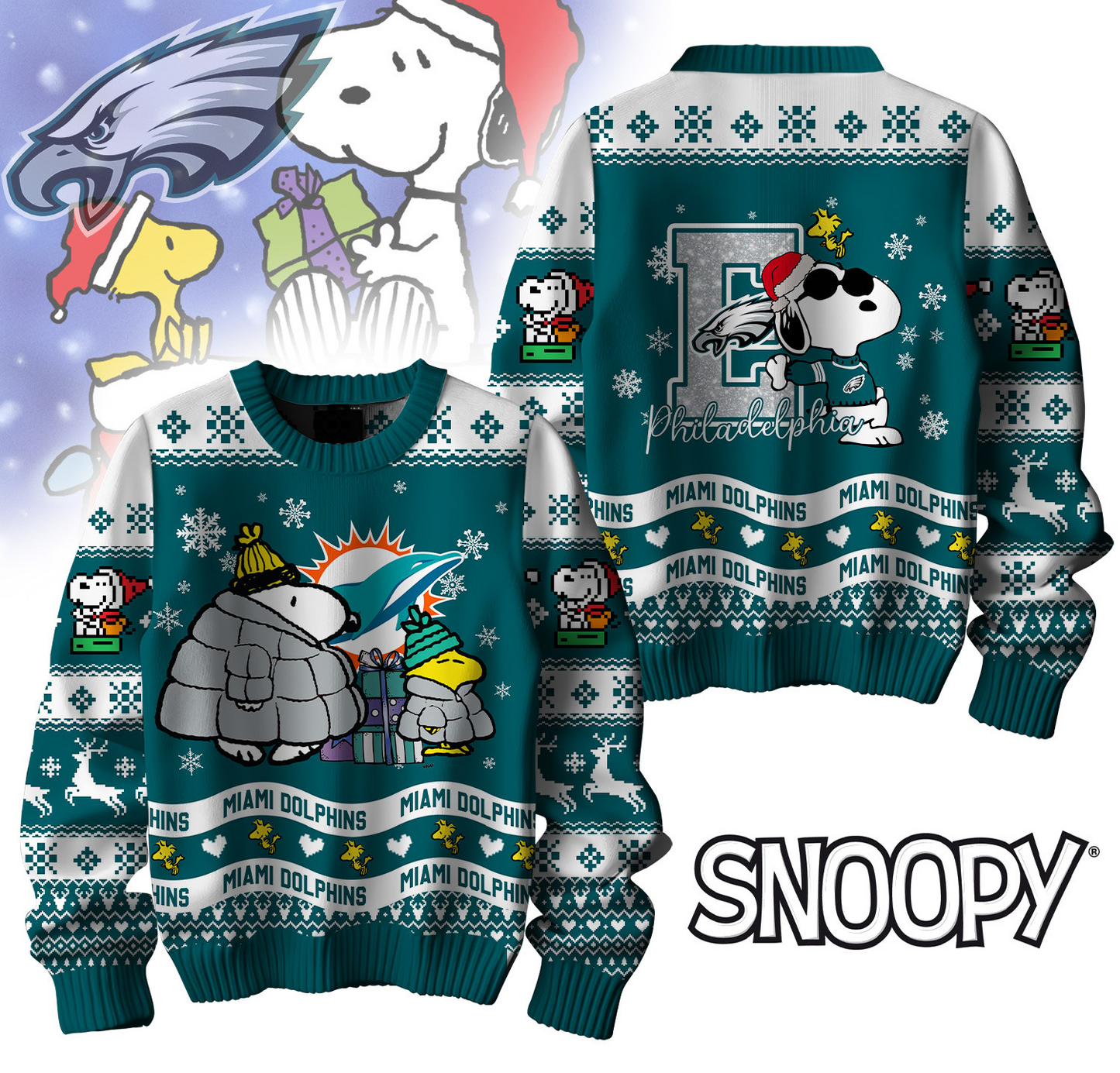 Premium NFL PHI x SNP Ugly Sweater V1 NMD TTV