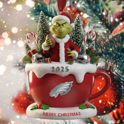 Premium NFL PHI x The Grinch Christmas Ornament V2 NMD TTV