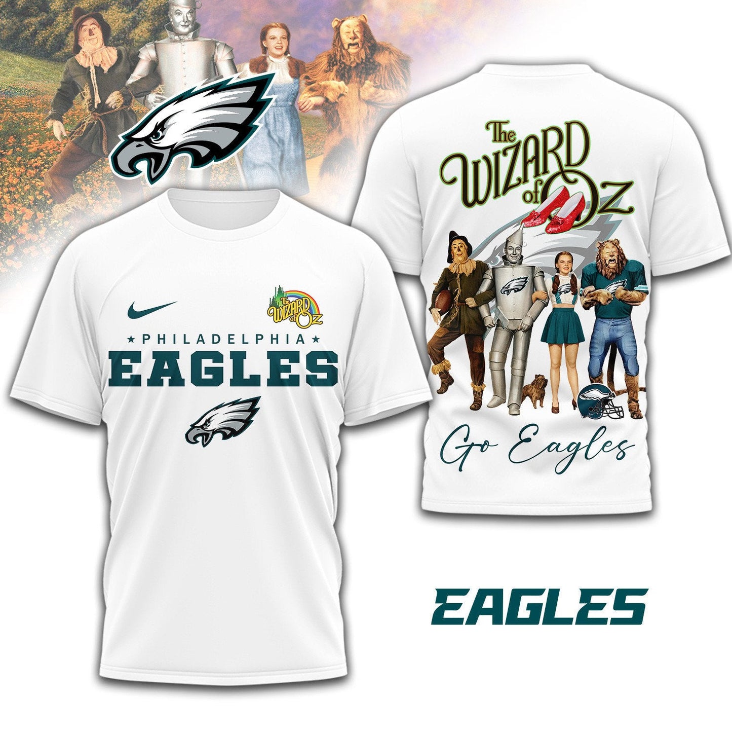 Premium NFL PHI x The Wizard Of Oz T-shirt V1 NMD NHM