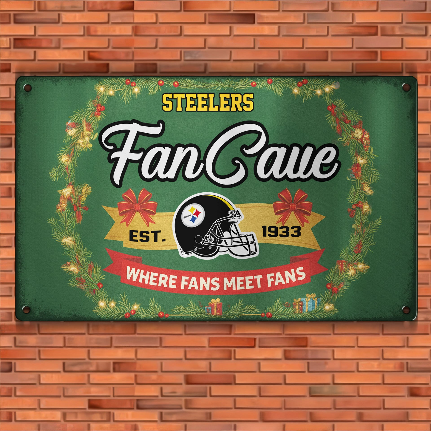 Premium NFL PIT Cave Metal Sign V2 NMD TTV