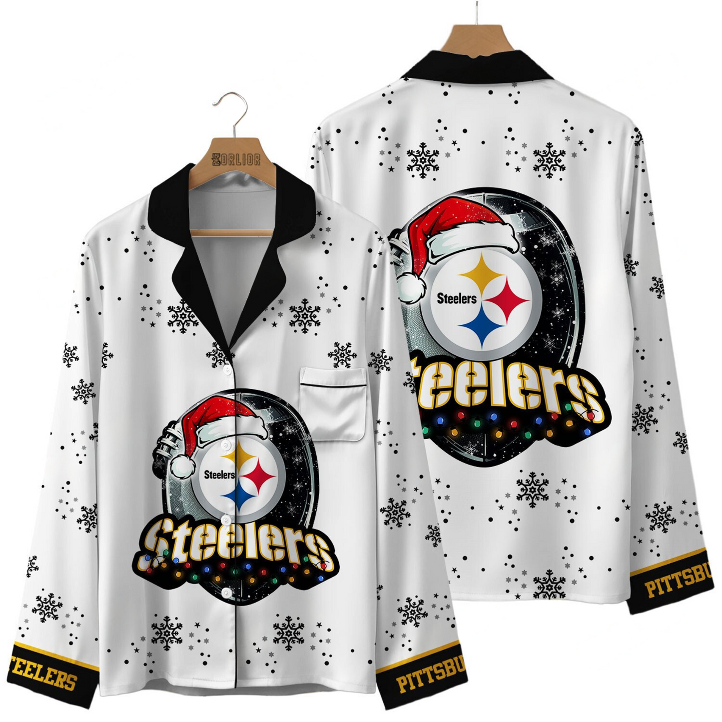 Premium NFL PIT Christmas Pajamas V1 NMD TTV