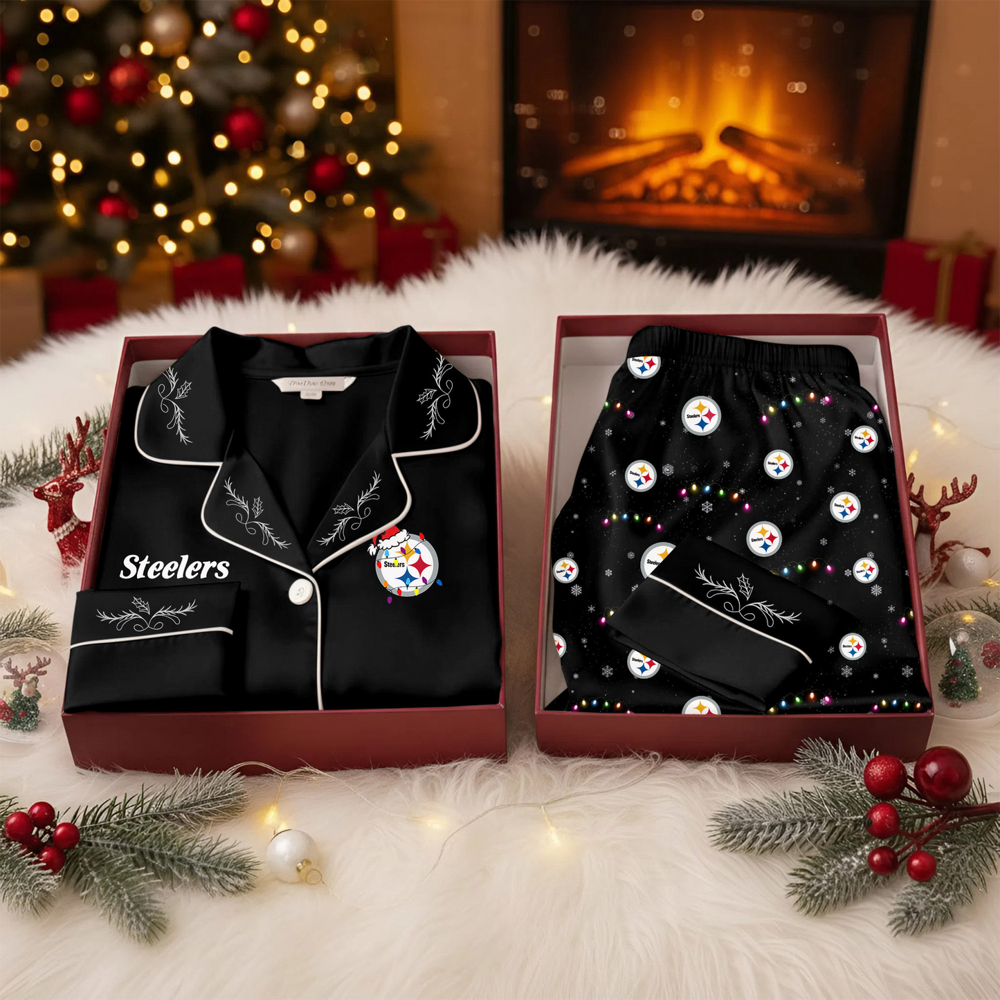 Premium NFL PIT Christmas Pajasma V2 NMD TTV