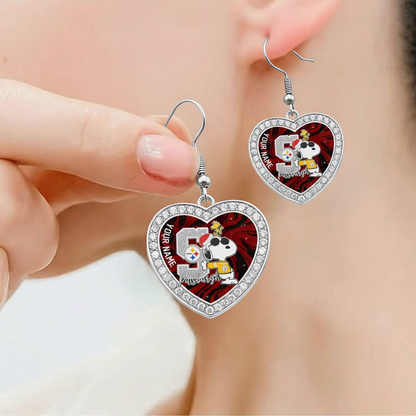 Premium NFL PIT x SNP Custom Heart Earrings V1 NMD TTV