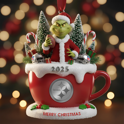 Premium NFL PIT x The Grinch Christmas Ornament V2 NMD TTV