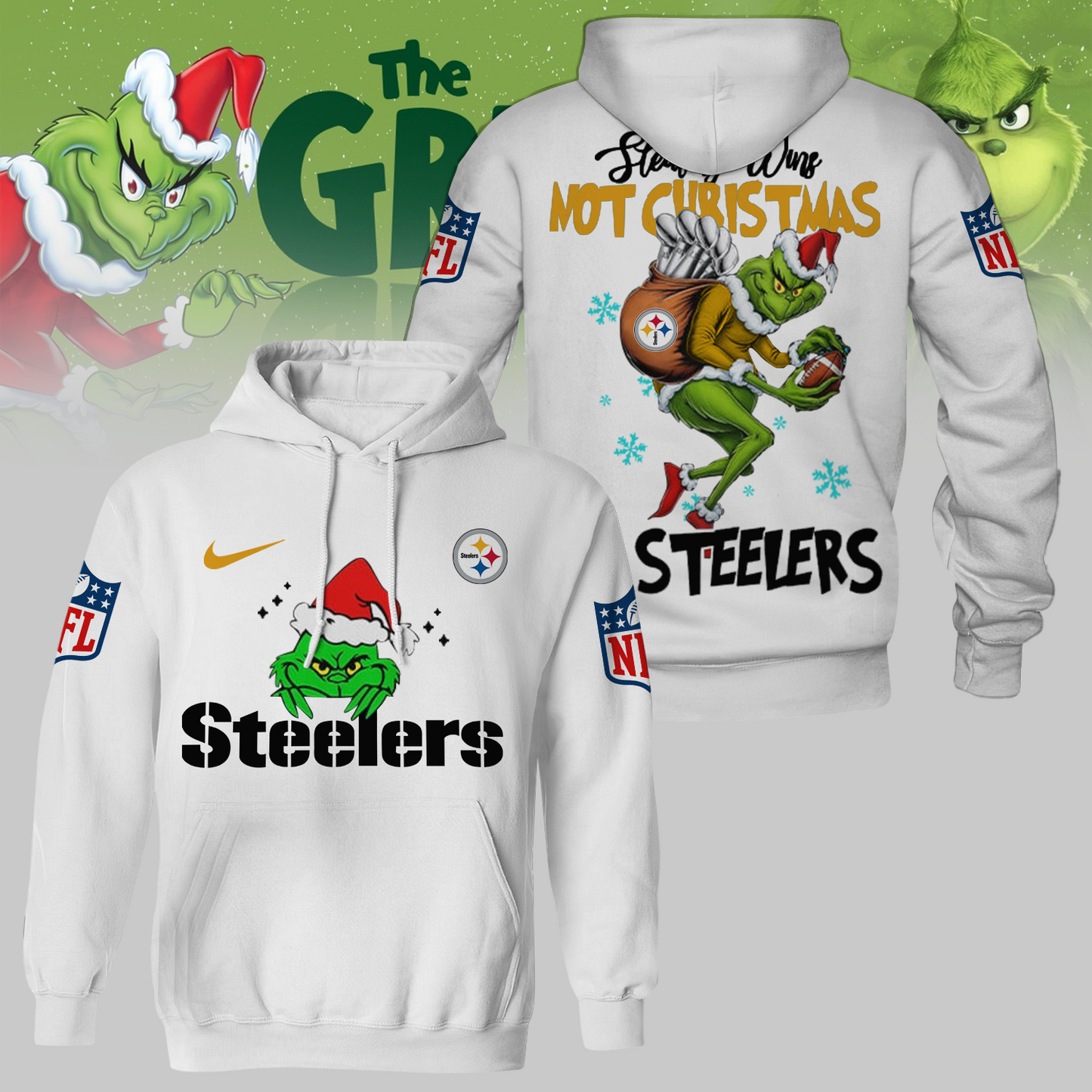Premium NFL PIT x The Grinch Shirt V3 NMD TTV