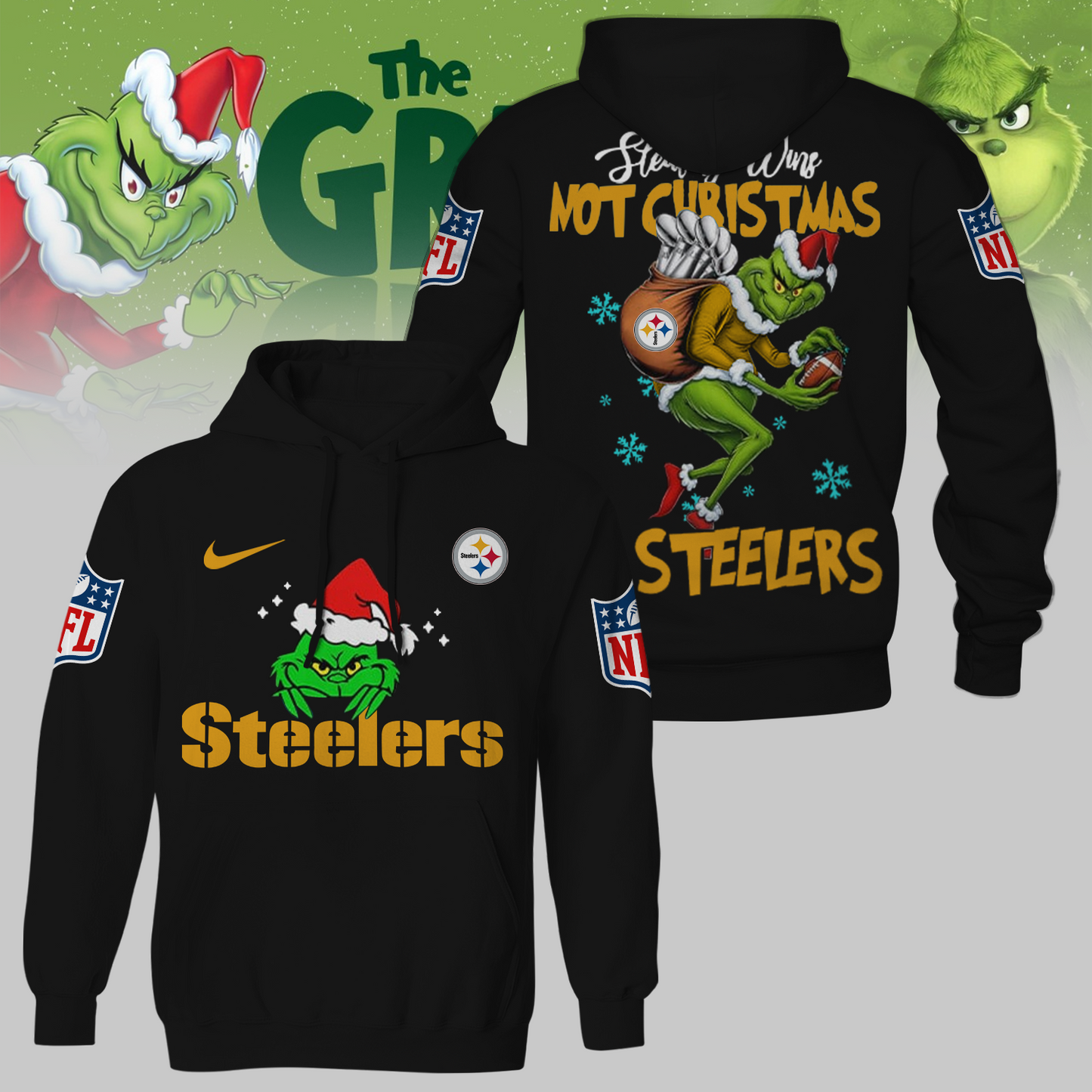 Premium NFL PIT x The Grinch Shirt V3 NMD TTV