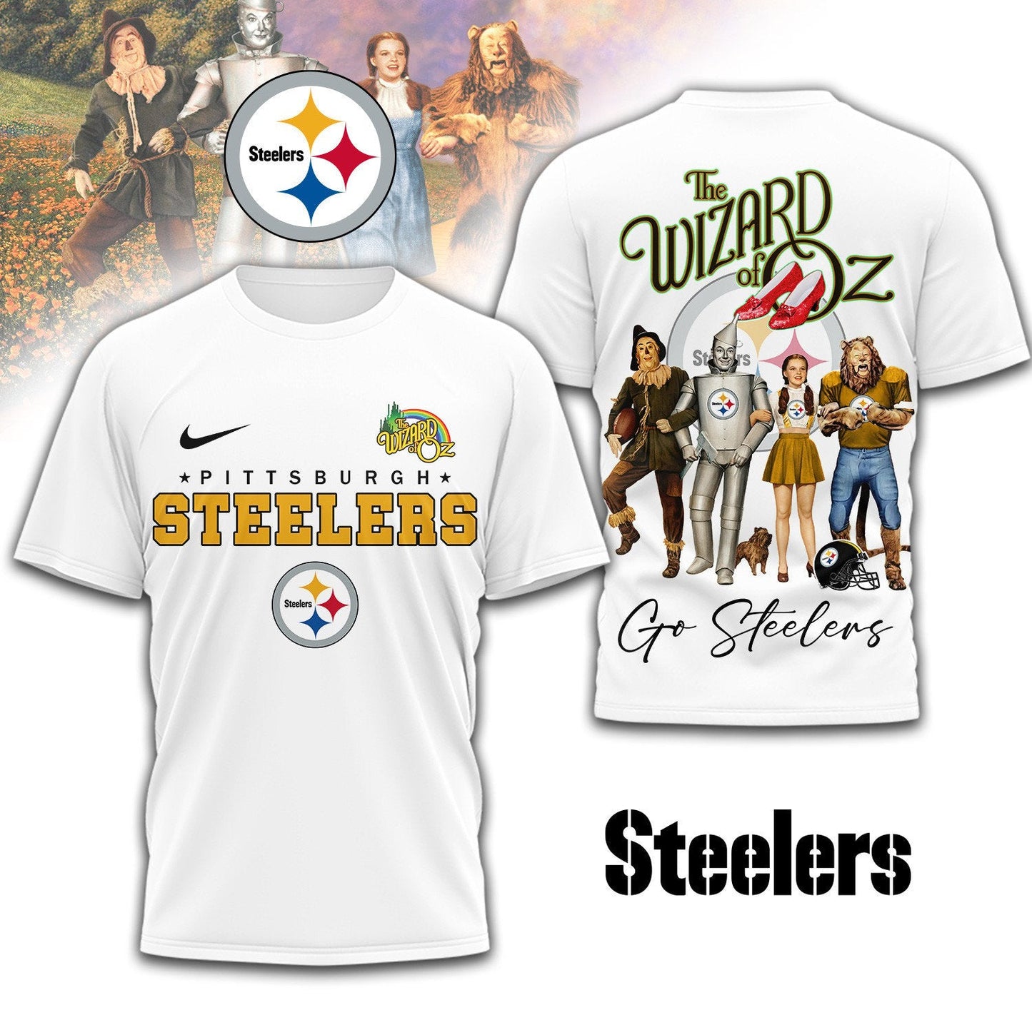 Premium NFL PIT x The Wizard Of Oz T-shirt V1 NMD NHM