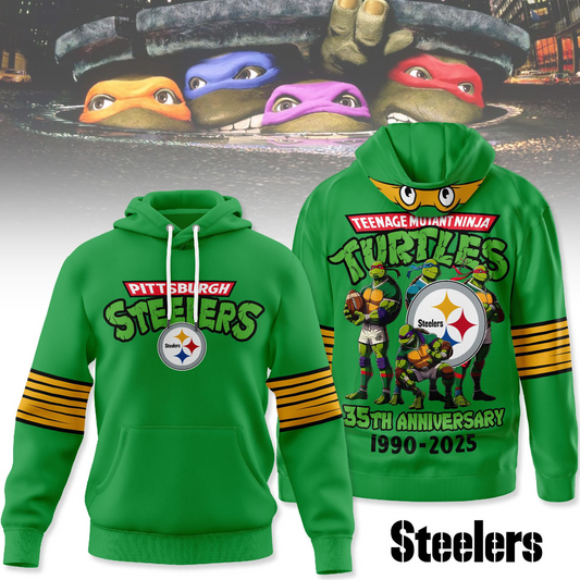 Premium NFL PIT x TMNT 35th Anniversary Hoodie V1 NMD TTV