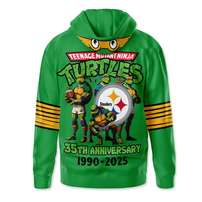 Premium NFL PIT x TMNT 35th Anniversary Hoodie V1 NMD TTV