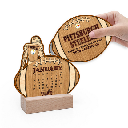 Premium NFL PITFootball Shaped 2026 Calendar V1 NMD TTV