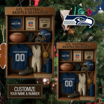 Premium NFL SEA Football Locker Hanging Ornament V1 NMD NHM