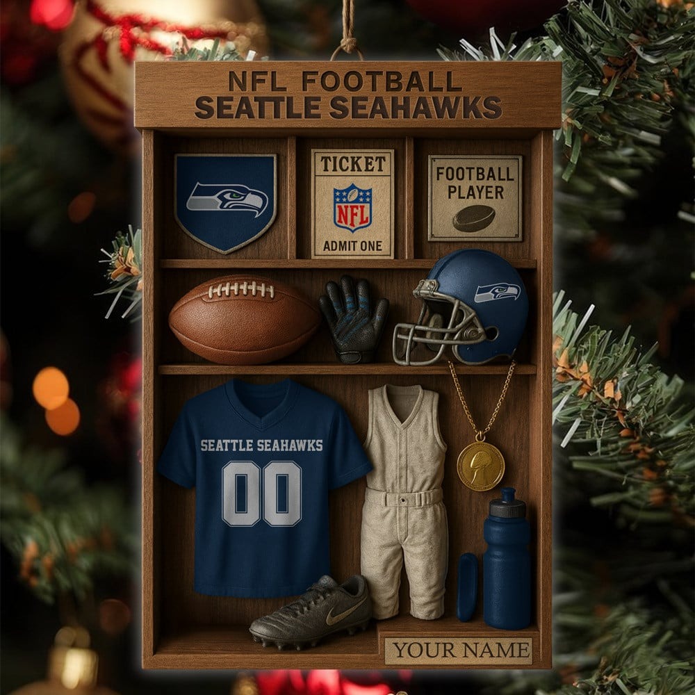 Premium NFL SEA Football Locker Hanging Ornament V1 NMD NHM