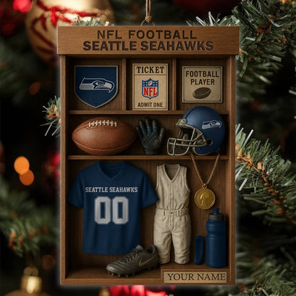 Premium NFL SEA Football Locker Hanging Ornament V1 NMD NHM